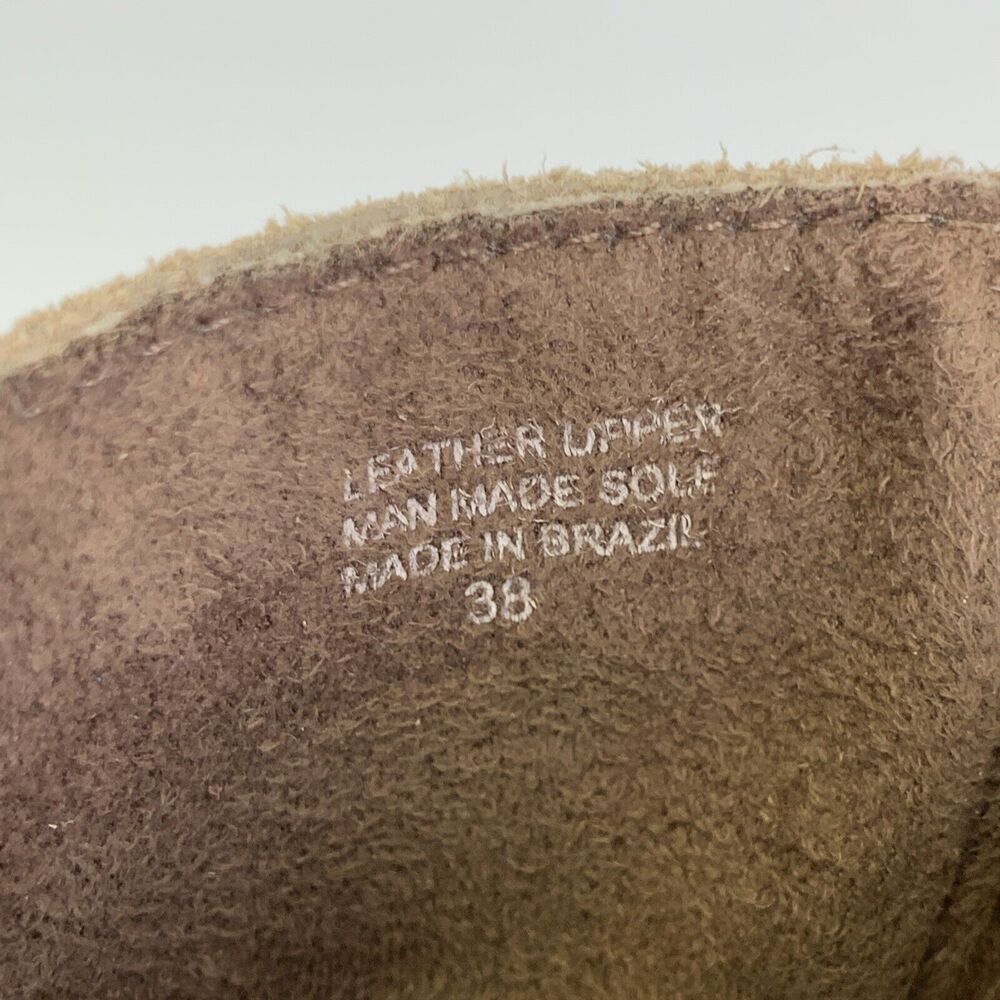 BOGO Hanna Andersson Brown Suede Boot Zip Embroidered Wooden Youth 38 5.5 W 7.5 - Picture 6 of 16